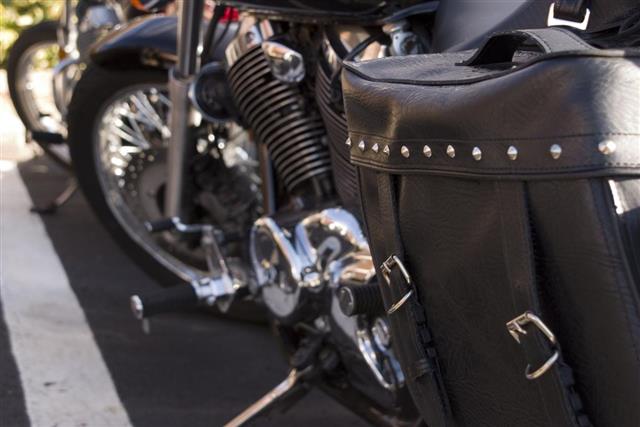 Saddlebag on Motorcycle