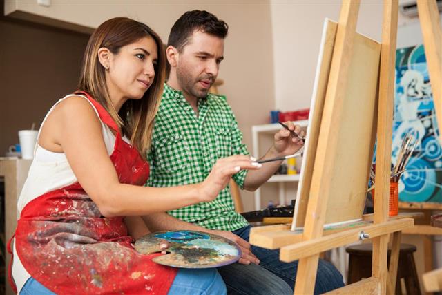 Couple Painting Together