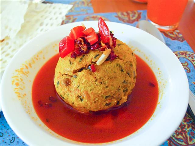Iranian Meatball in White Dish