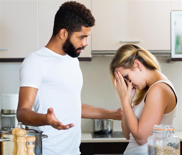 Man and wife having bad argument