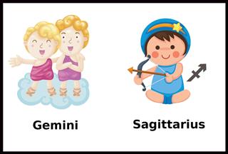 Zodiac signs - Gemini Illustration