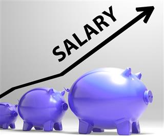 Salary Arrow Shows Pay Rise For Workers