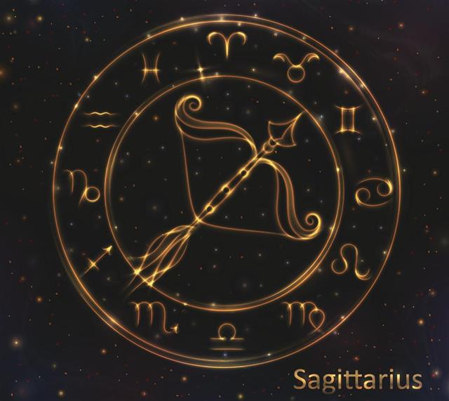 Golden shining Sagittarius