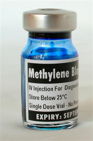 Methylene blue, bottle.