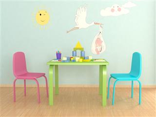 Picture of colorful child play room