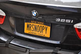 MRSNOOPY' numberplate- New York, USA