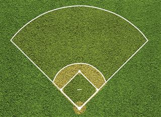 Top view of Baseball court field