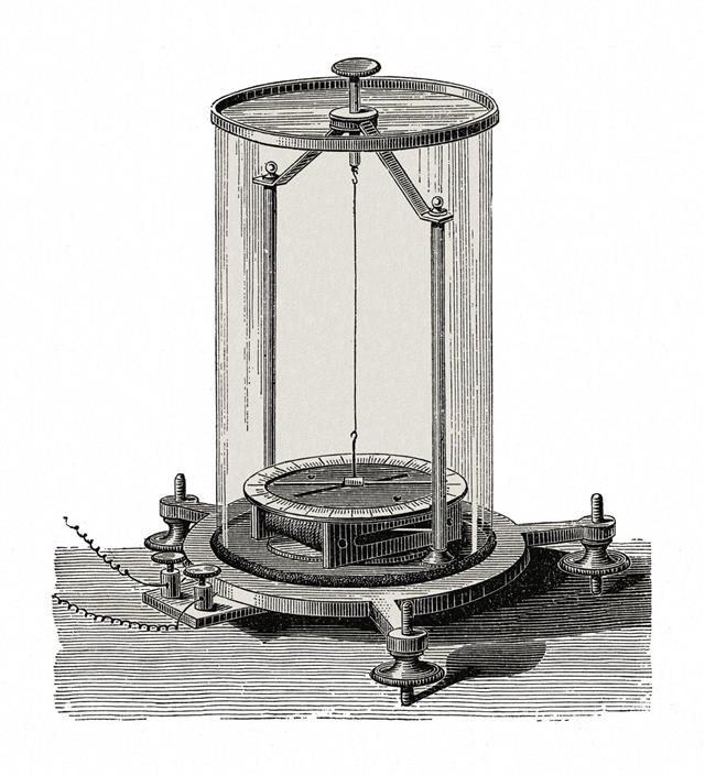Galvanometer (1820) by Johann Schweigger, wood engraving, published in 1880