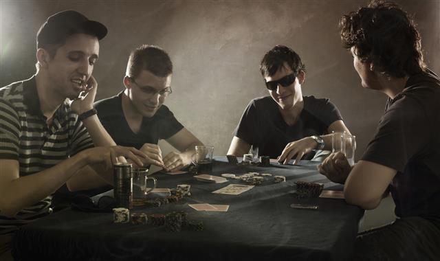 guys playing poker