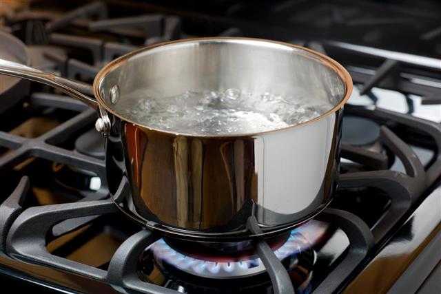 Water Boiling on a Gas Stove