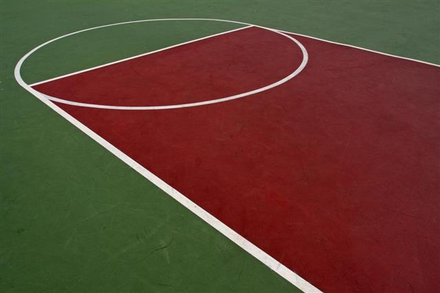 Outdoor Basketball Court Lane