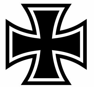 Iron Cross Icon Flat Graphic Design