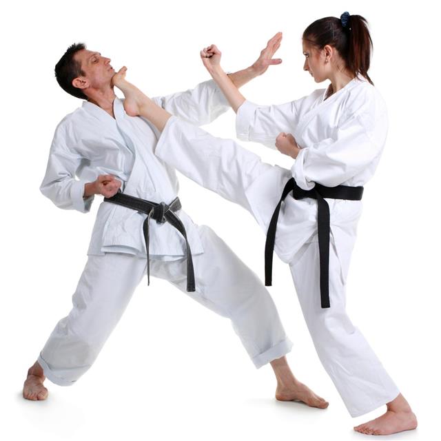 Karate with front kick