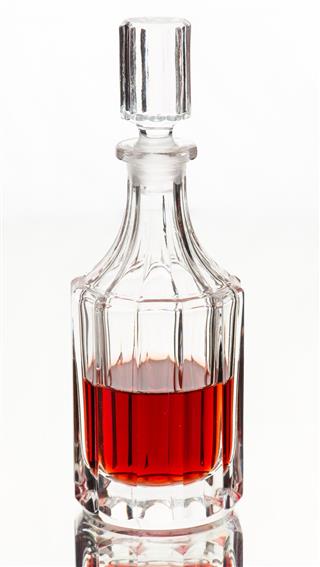 Red wine vinegar bottle