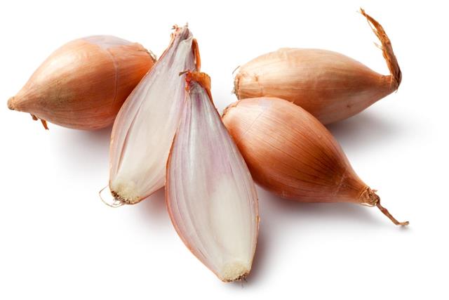 Vegetables: Shallots Isolated on White Background