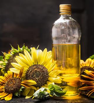 Bottle of Sunflower oil