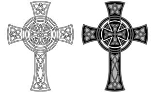 Ornate Celtic cross (Knotted cross variation)