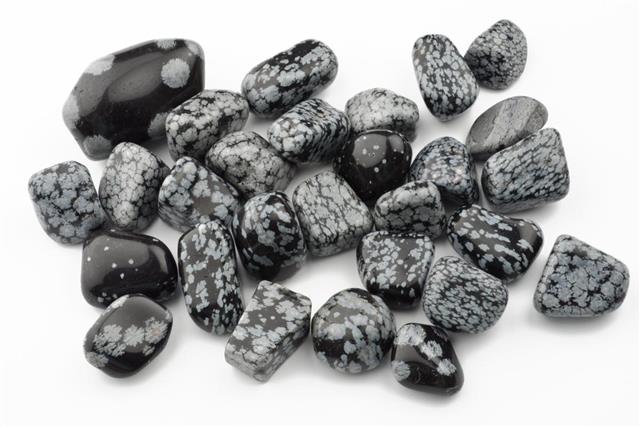 Snowflake Obsidian - half precious stone. guaranteed authentic