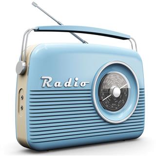 Vintage blue radio