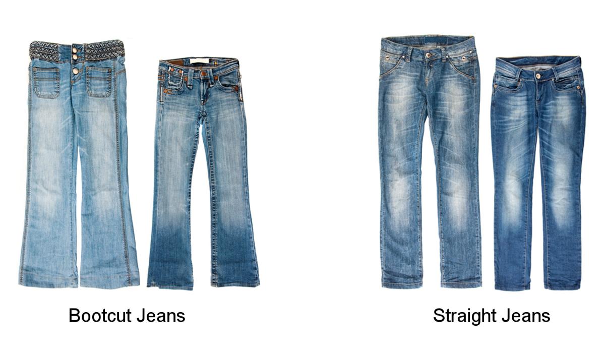 straight leg bootcut jeans