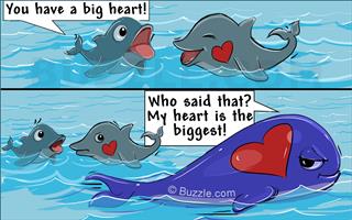 Blur whale heart