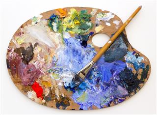Colorful artists palette
