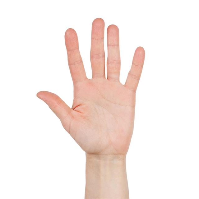 hand with spread fingers