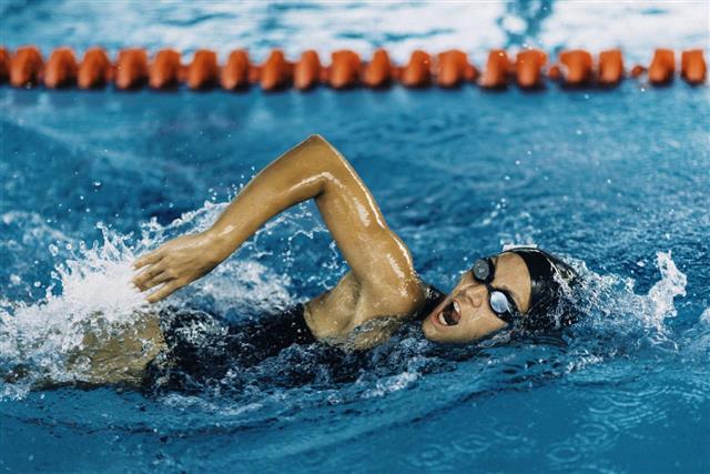 Female Freestyle Swimmer