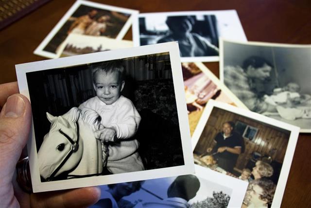 Childhood photo collage
