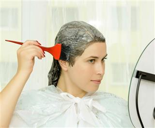 Beauty treatment at hair