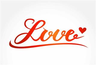 Love, hand lettering for your design, calligraphy inscription. Brush