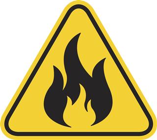 Vector illustration label flammable