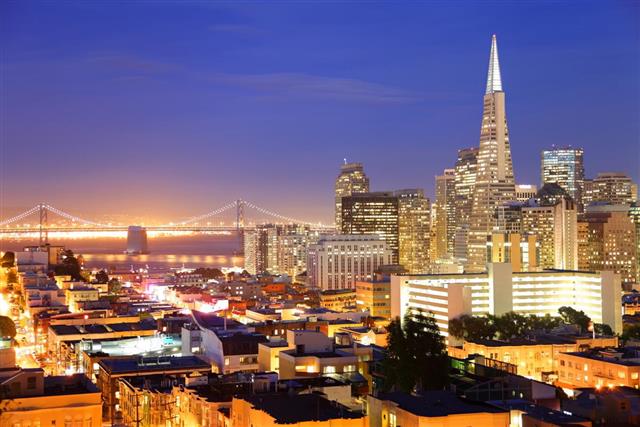 San Francisco skyline at Night