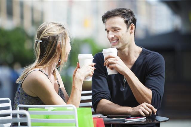 Young Couple having Coffee