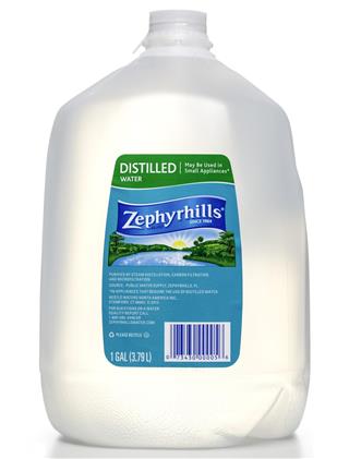 Zephyrhills distilled water bottle