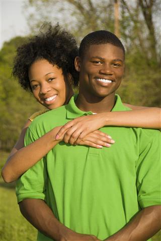 African American teen couple
