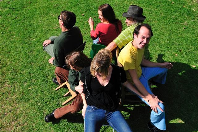 Outdoor musical chairs game