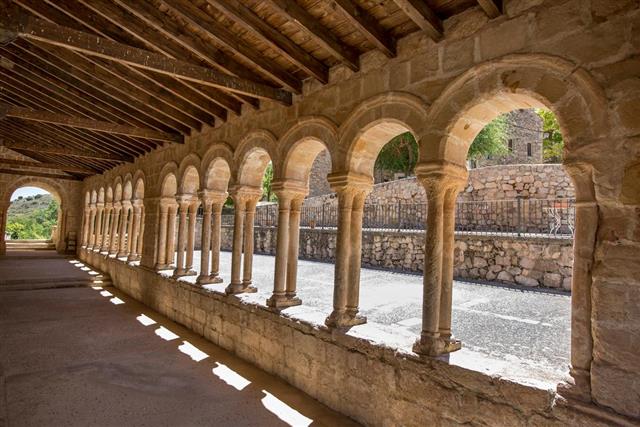 Romanesque columns and arches