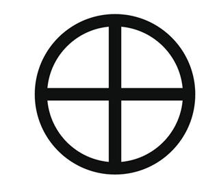circle filled with a cross