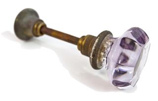 Purple Glass Doorknob