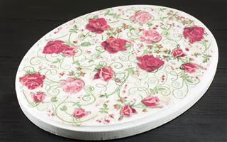 Decoupage decorated roses pattern