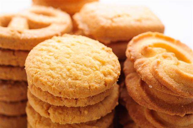 Close up of butter cookies