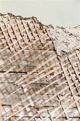 Lath and plaster background