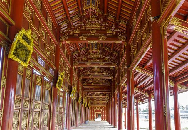 Typical Vietnamese style corridor
