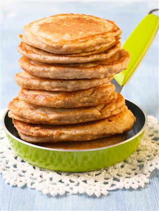 Whole wheat oatmeal pancakes