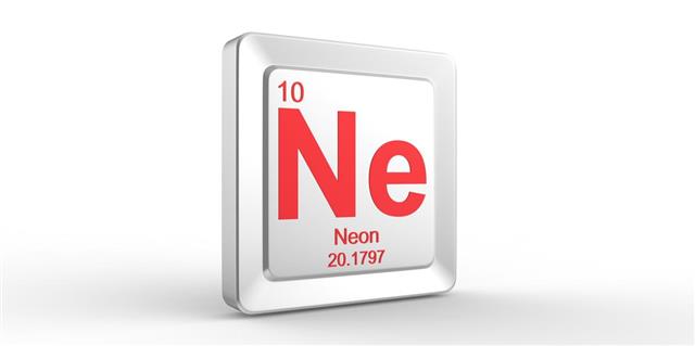 Ne symbol 10 material for Neon chemical element