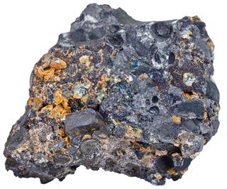 Hematite (iron ore) with magnetite crystals