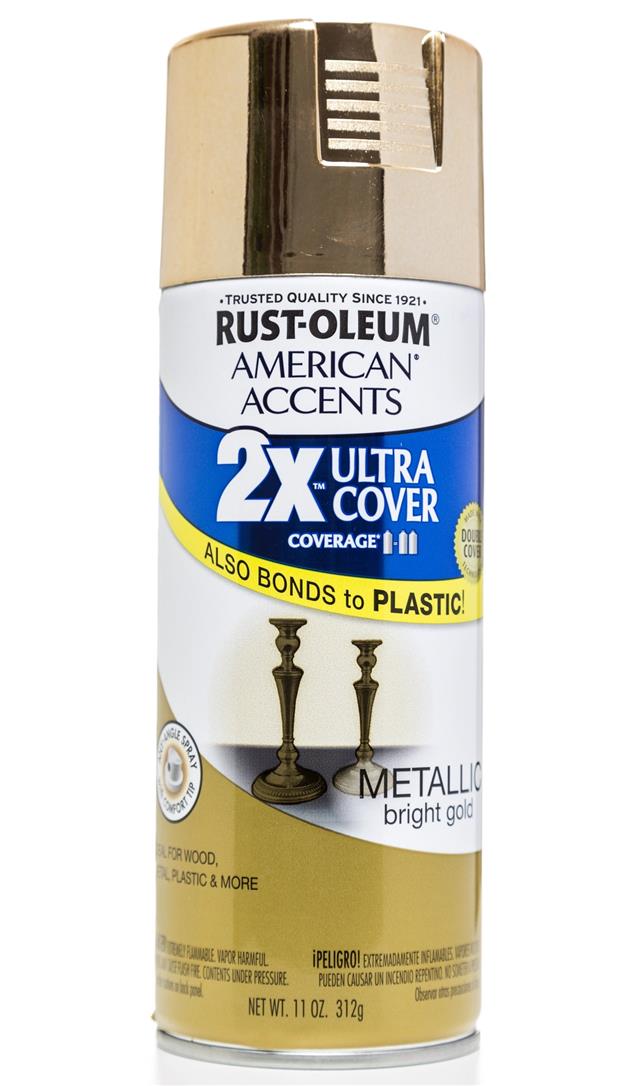 Rust-Oleum American accents metallic bright gold spray can