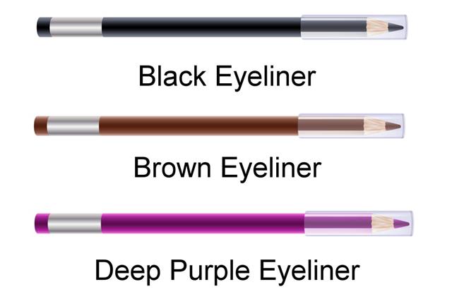 Set of colorful eyeliners