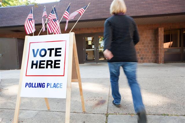 Voting polling place